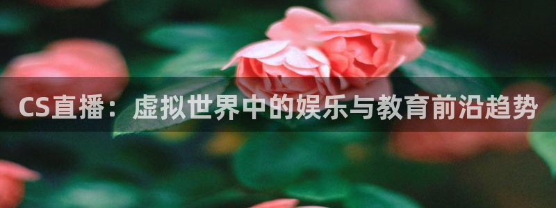 说球帝直播app：CS直播：虚拟世界中的娱乐与教育前沿趋势